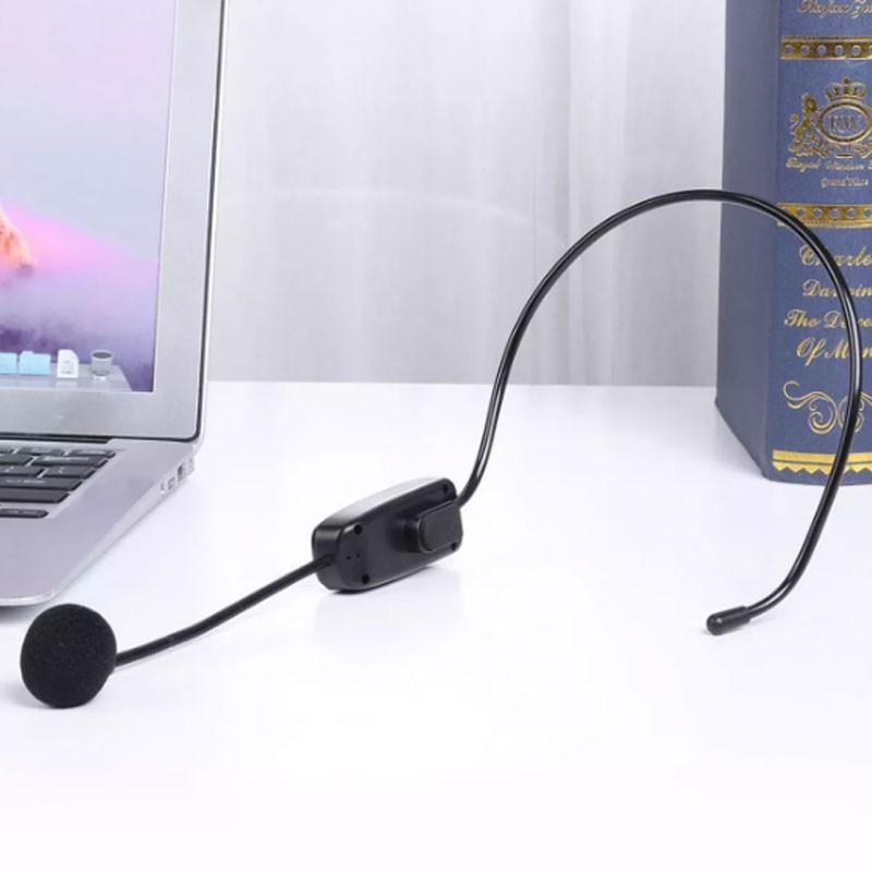 Hongu Microfono ad archetto wireless 2,4Ghz UHF portatile trasmetti...