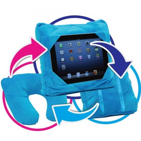 Cuscino da viaggio tablet ipad 3 in 1 trasformabile pillow poggiatesta auto