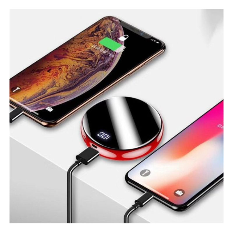 Hongu power bank 10000 MAH schermo Led Indicatore Carica USB Cavett...