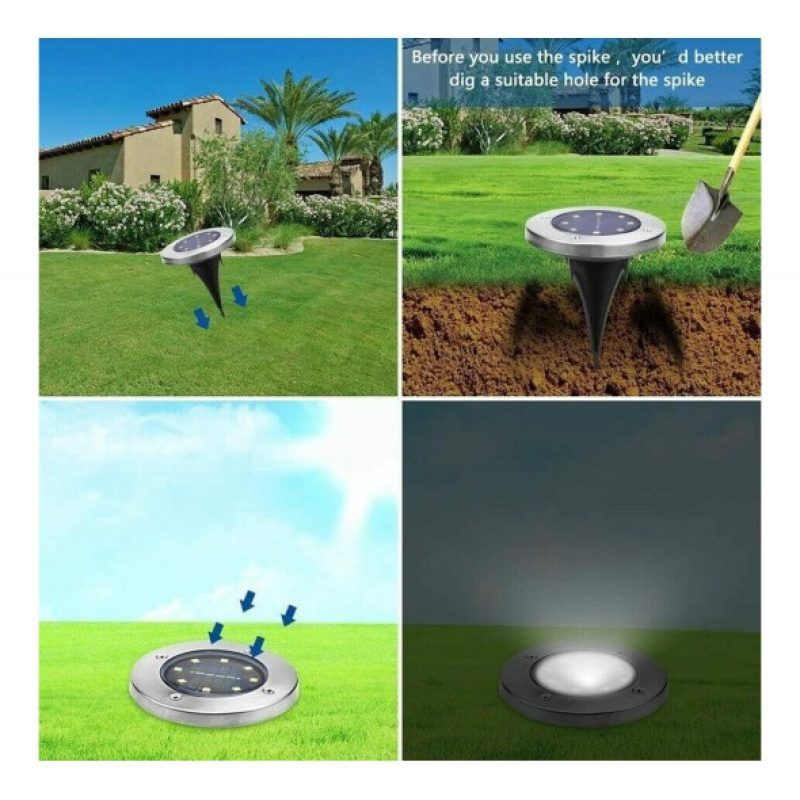 Driwei 2 FARO PICCHETTO LAMPADA LED SOLARE DA ESTERNO GIARDINO FARE...
