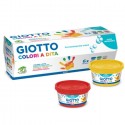 Colori a dita Giotto in barattoli 6 da 100ml tempere confezione colori assortiti