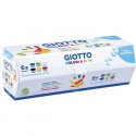 Colori a dita Giotto in barattoli 6 da 100ml tempere confezione colori assortiti