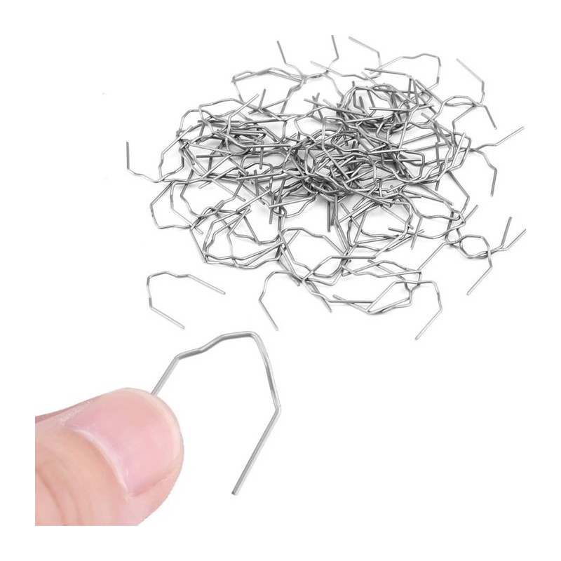 0.8mm Pinzatrice Graffette Saldatura Unghie Plastica Saldatore Kit 500pz auto