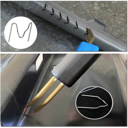 0.8mm Pinzatrice Graffette Saldatura Unghie Plastica Saldatore Kit 500pz auto
