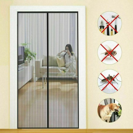 ZANZARIERA MAGNETICA CON CALAMITA 100X220 UNIVERSALE PORTA FINESTRA RIDUCIBILE