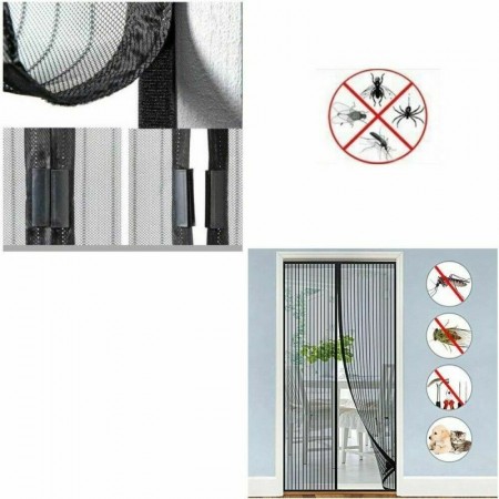 ZANZARIERA MAGNETICA CON CALAMITA 100X220 UNIVERSALE PORTA FINESTRA RIDUCIBILE