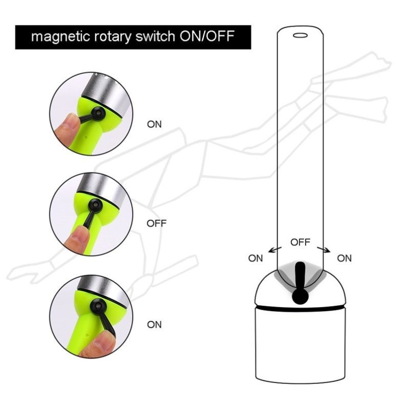 Generico TORCIA SUBACQUEA IMPERMEABILE LED 180 LUMEN CREE 40 metri ...