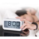 SVEGLIA OROLOGIO DATARIO DIGITALE TERMOMETRO DISPLAY LCD ILLUMINAZIONE COMODINO