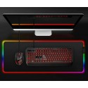 Tappetino mouse tappeto XXL RGB mousepad 900x400 mm led cambio colore gaming