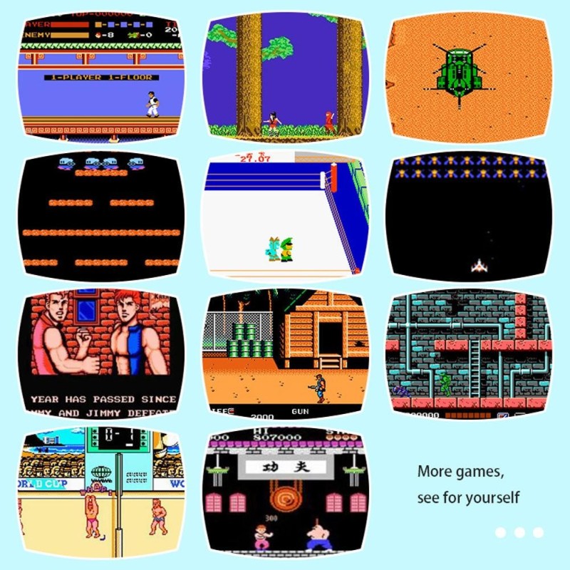 Hongu CONSOLE RETRO MINI GIOCHI CLASSICI 620 IN 1 CON 2 CONTROLLER ...