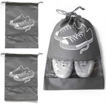 3x BORSA Sacchi SACCA PORTA SCARPE PORTASCARPE VIAGGIO SPORT coulisse 43x32cm