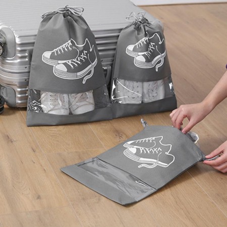 3x BORSA Sacchi SACCA PORTA SCARPE PORTASCARPE VIAGGIO SPORT coulisse 43x32cm