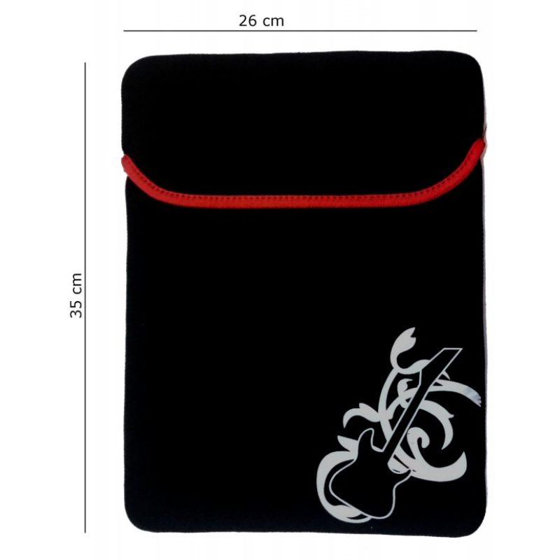 Sacca porta pc in neoprene 13" pollici con decoro chitarra laptop computer