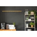 BARRA CUCINA 60 CM PARETE PORTA UTENSILI CUCINA ACCESSORI BAGNO LEGNO 12 GANCI