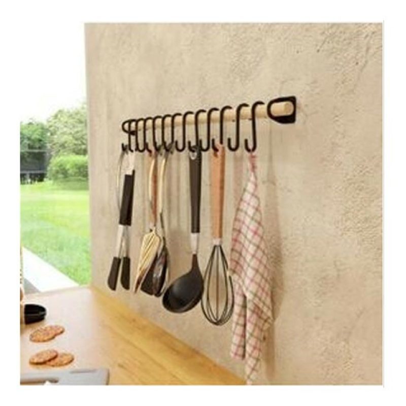 Gicos BARRA CUCINA 60 CM PARETE PORTA UTENSILI CUCINA ACCESSORI BAG...