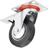 Hongu Ruota per carrello girevole rotella 125mm con freno 360° Pias...