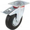 Hongu Ruota per carrello girevole rotella 200mm con freno 360° Pias...