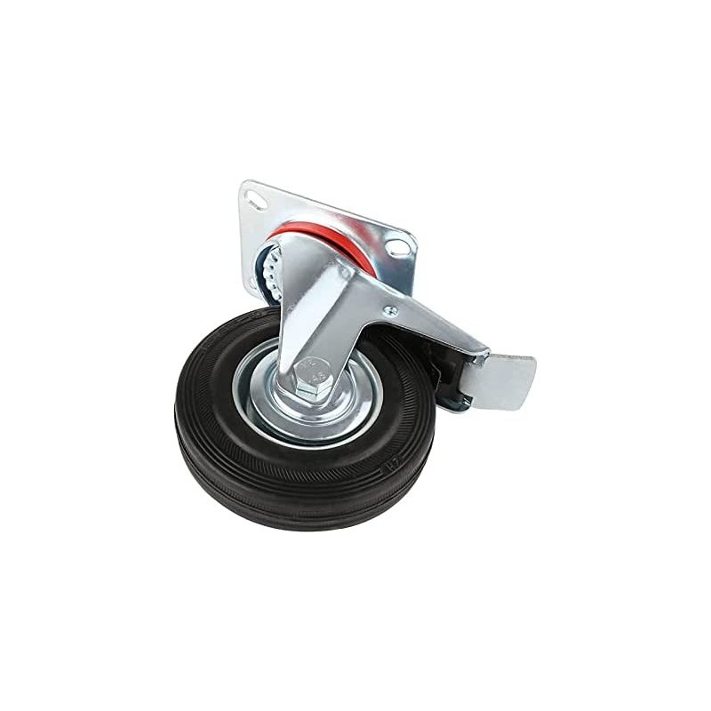 Hongu Ruota per carrello girevole rotella 200mm con freno 360° Pias...