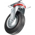 2 Ruote piroettanti carrello girevole rotella 75mm Piastra Di Fissaggio in gomma