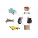 2 Ruote piroettanti carrello girevole rotella 75mm Piastra Di Fissaggio in gomma