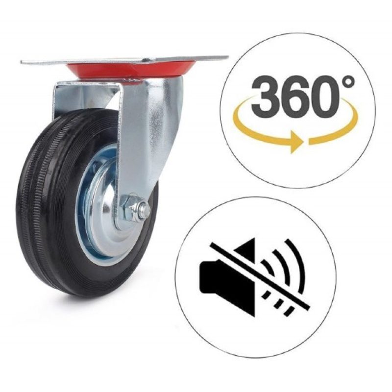 Hongu 2 Ruote piroettanti carrello girevole rotella 75mm Piastra Di...