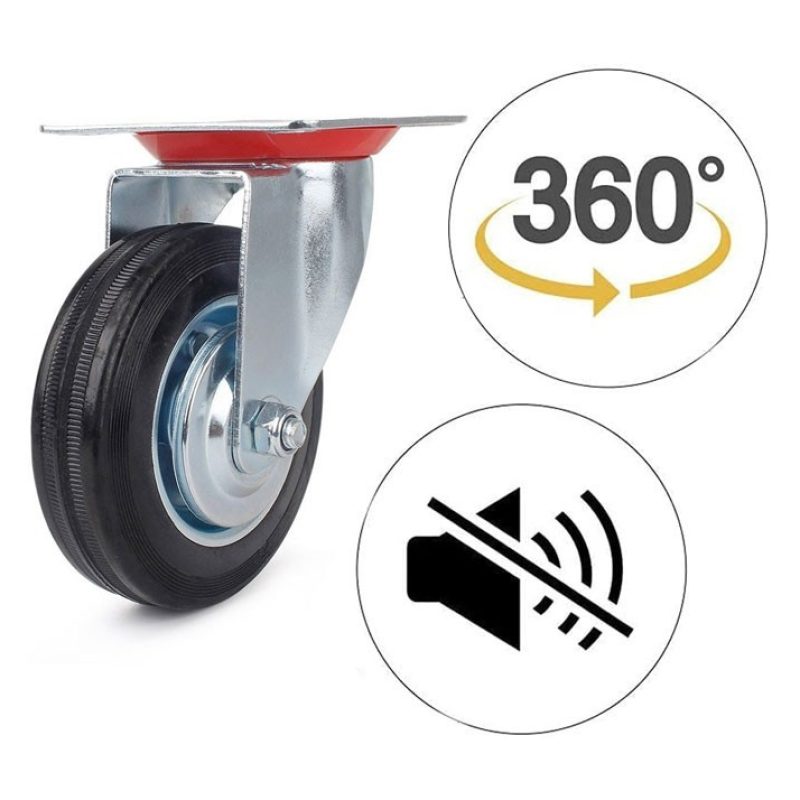 Hongu Ruota piroettanti carrello girevole rotella 75mm 360° piastra...