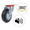 Hongu Ruota piroettanti carrello girevole rotella 75mm 360° piastra...