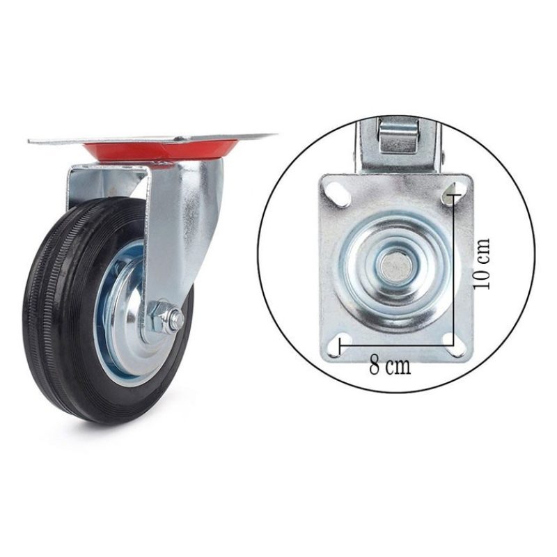 Hongu Ruota piroettanti carrello girevole rotella 100mm 360° piastr...