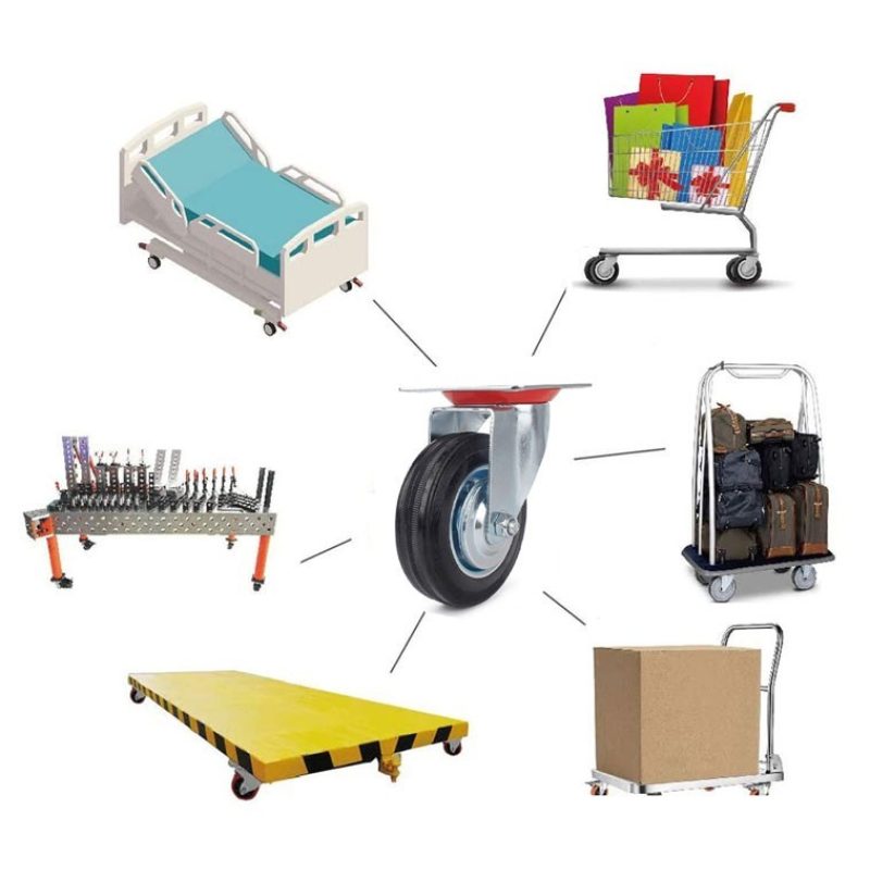 Hongu Ruota piroettanti carrello girevole rotella 100mm 360° piastr...
