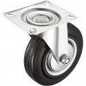 2 Ruote piroettanti carrello girevole rotella 125mm Piastra Di Fissaggio gomma