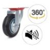 2 Ruote piroettanti carrello girevole rotella 200mm Piastra Di Fiss...