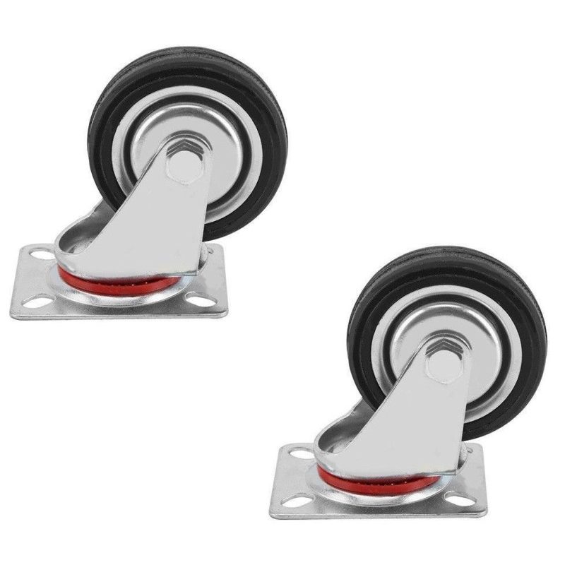 2 Ruote piroettanti carrello girevole rotella 200mm Piastra Di Fiss...