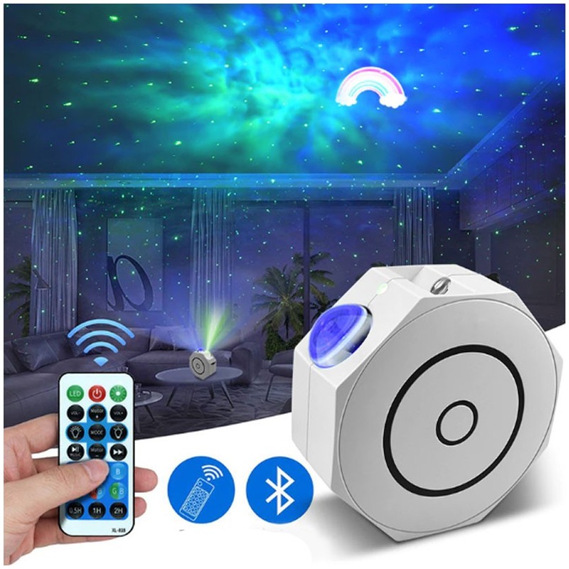 Lampada Proiettore LED Speaker Cassa Bluetooth USB effetti RGB disco DJ cavo USB