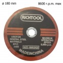 Disco 180 mm lama circolare taglio acciaio smerigliatrice A46S rotante metallo