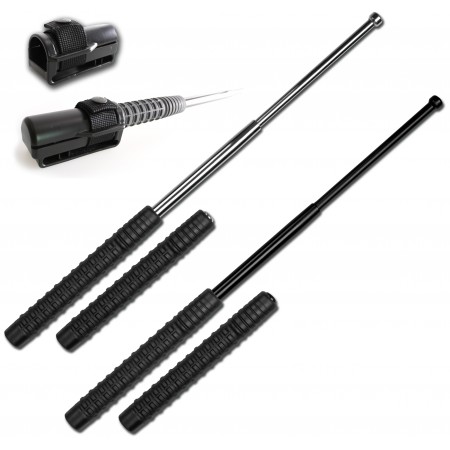 Sfollagente manganello telescopico estensibile bastone autodifesa in acciaio 16"