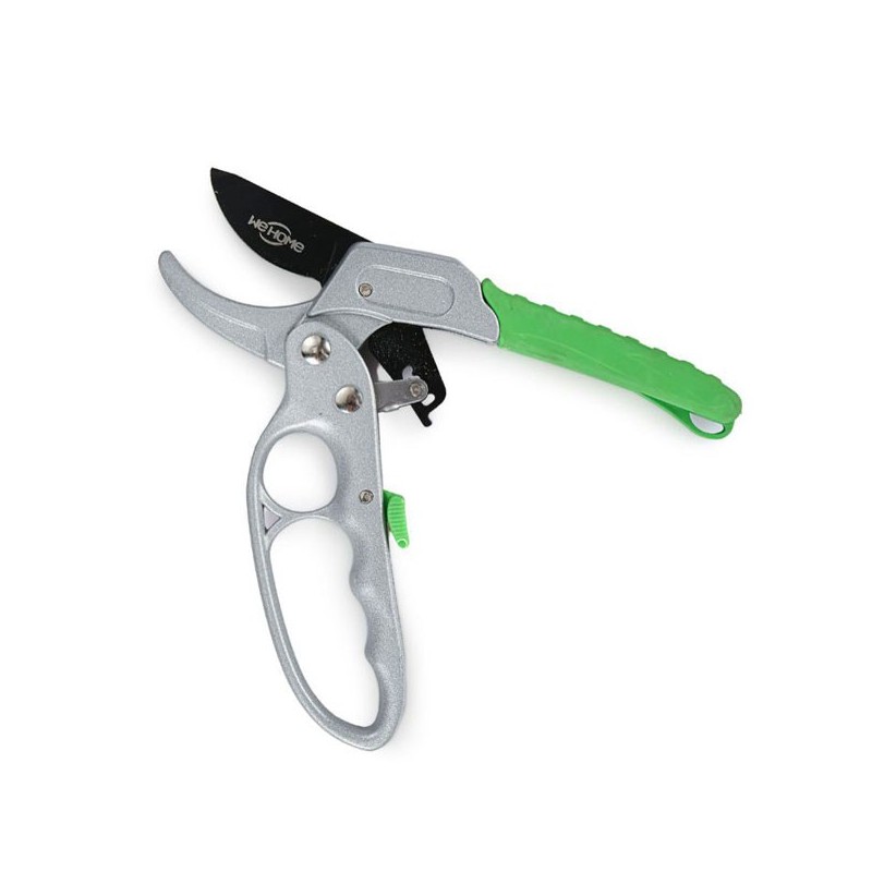 Forbici Cesoie da potatura a cricchetto pota giardino antiscivolo acciaio 22cm