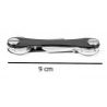 Portachiavi organizzatore 12 chiavi metallo nero pieghevole portatile