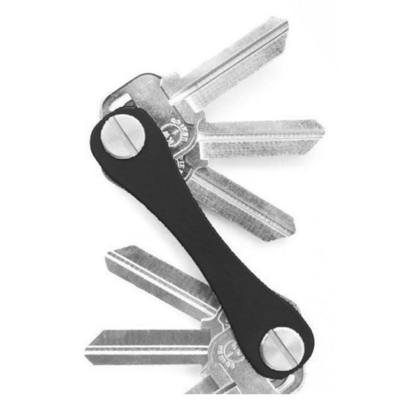Portachiavi organizzatore 12 chiavi metallo nero pieghevole portatile