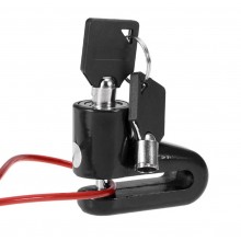 BLOCCA DISCO CON CORDINO DA 120 CM BLOCCADISCO MOTO SCOOTER RUOTA ANTIFURTO