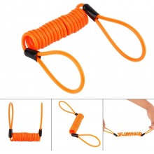 BLOCCA DISCO CON CORDINO DA 120 CM BLOCCADISCO MOTO SCOOTER RUOTA ANTIFURTO