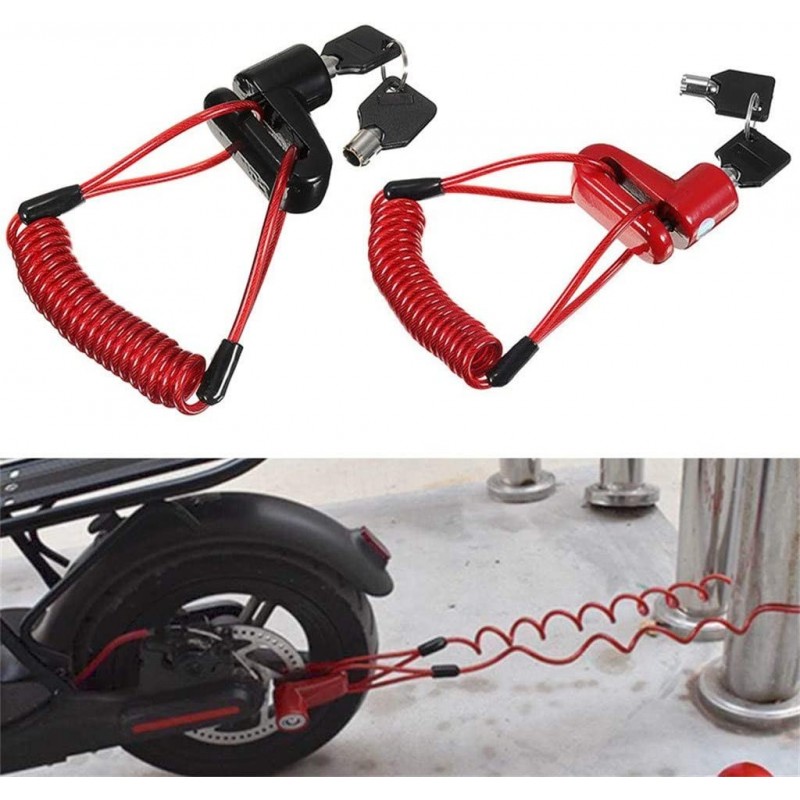 Hongu BLOCCA DISCO CON CORDINO DA 120 CM BLOCCADISCO MOTO SCOOTER R...