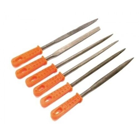 Set da 6 mini lime ad ago per ferro legno lunghezza di 165mm manico rivestito