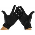 GUANTI MONOUSO NERI IN NITRILE SENZA POLVERE LATEX FREE 100 pezzi S box