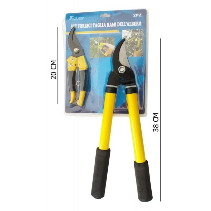 Set troncarami cesoie forbici siepe rami da giardino potare taglia rami forbice