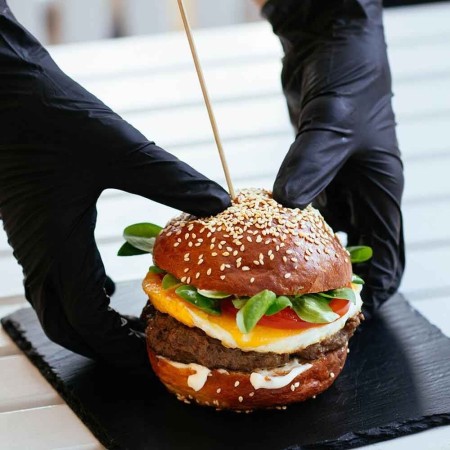 GUANTI MONOUSO NERI IN NITRILE SENZA POLVERE LATEX FREE 100 pezzi XL box