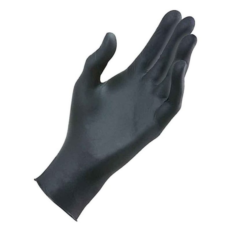 Icoguanti GUANTI MONOUSO NERI IN NITRILE SENZA POLVERE LATEX FREE 1...