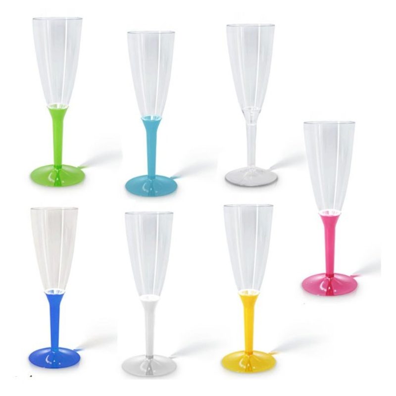 Hongu 18 FLUTE IN PLASTICA CALICE PER CHAMPAGNE SPUMANTE PROSECCO T...
