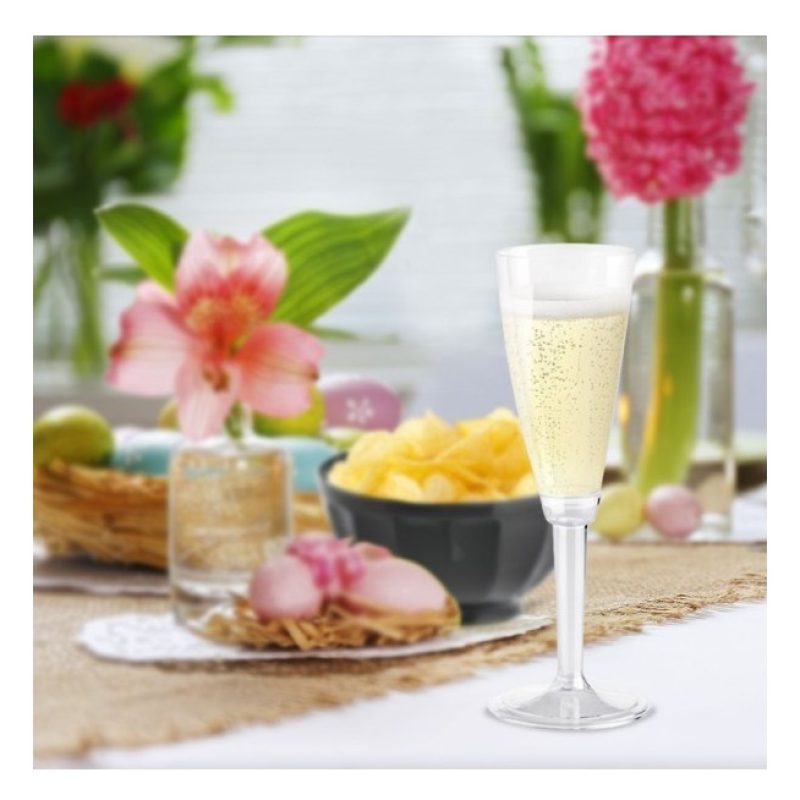Hongu 18 FLUTE IN PLASTICA CALICE PER CHAMPAGNE SPUMANTE PROSECCO T...