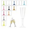 Hongu 18 FLUTE IN PLASTICA CALICE PER CHAMPAGNE SPUMANTE PROSECCO T...