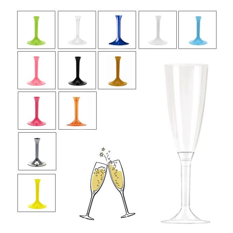 Hongu 18 FLUTE IN PLASTICA CALICE PER CHAMPAGNE SPUMANTE PROSECCO T...
